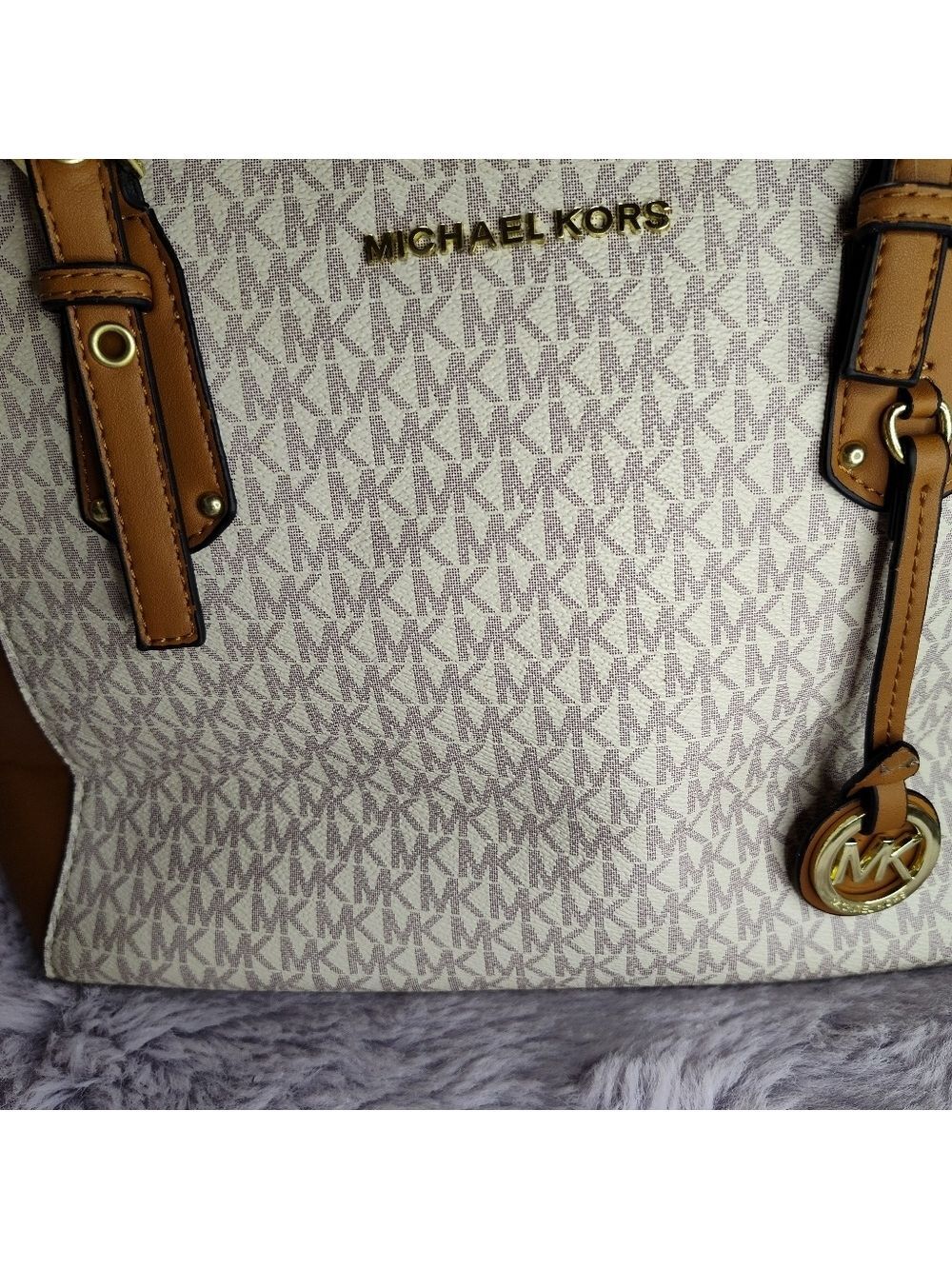 Michael Kors Voyager Two Tone Logo Tote Bag - Picture 2 of 15